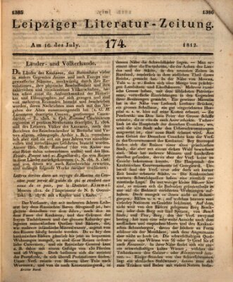 Leipziger Literaturzeitung Donnerstag 16. Juli 1812