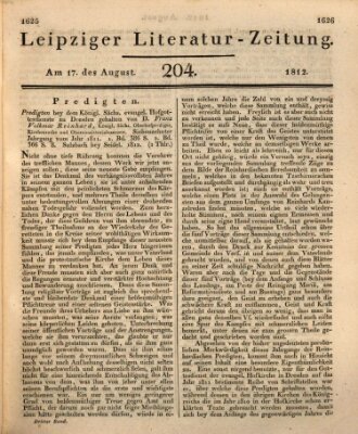 Leipziger Literaturzeitung Montag 17. August 1812