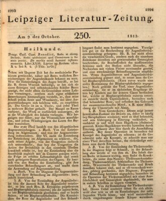 Leipziger Literaturzeitung Freitag 9. Oktober 1812