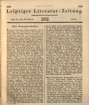 Leipziger Literaturzeitung Donnerstag 22. Oktober 1812