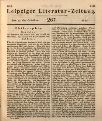 Leipziger Literaturzeitung Dienstag 27. Oktober 1812