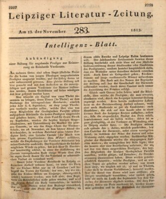 Leipziger Literaturzeitung Freitag 13. November 1812