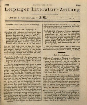 Leipziger Literaturzeitung Montag 30. November 1812