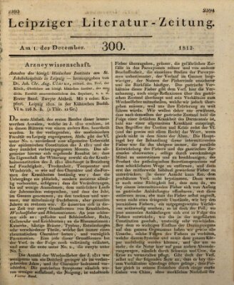 Leipziger Literaturzeitung Dienstag 1. Dezember 1812