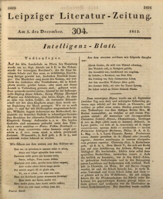 Leipziger Literaturzeitung Samstag 5. Dezember 1812