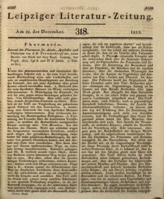 Leipziger Literaturzeitung Dienstag 22. Dezember 1812