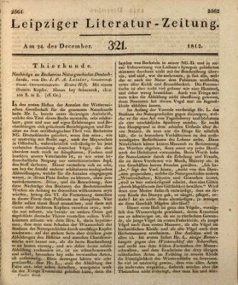 Leipziger Literaturzeitung Donnerstag 24. Dezember 1812