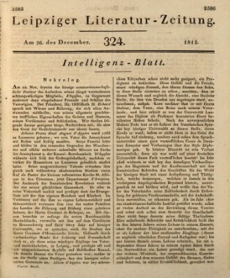 Leipziger Literaturzeitung Samstag 26. Dezember 1812