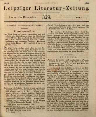 Leipziger Literaturzeitung Donnerstag 31. Dezember 1812