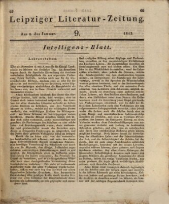 Leipziger Literaturzeitung Freitag 8. Januar 1813