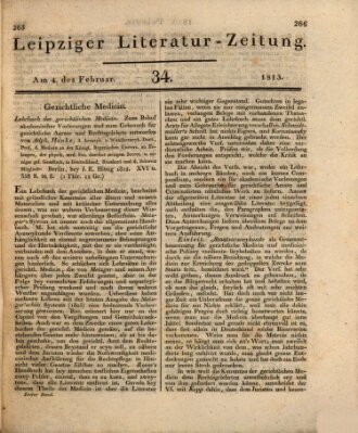 Leipziger Literaturzeitung Donnerstag 4. Februar 1813