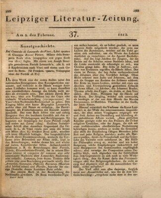 Leipziger Literaturzeitung Montag 8. Februar 1813