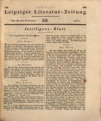 Leipziger Literaturzeitung Samstag 20. Februar 1813