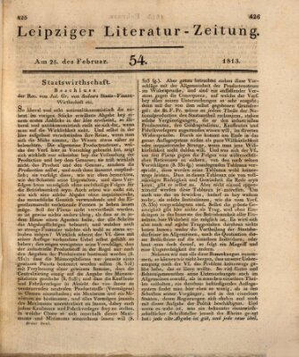 Leipziger Literaturzeitung Donnerstag 25. Februar 1813