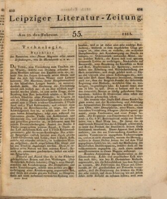 Leipziger Literaturzeitung Donnerstag 25. Februar 1813