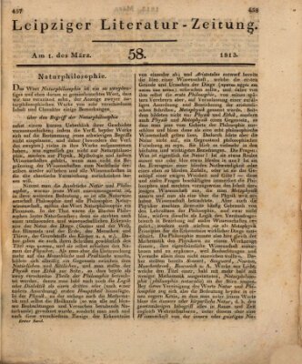 Leipziger Literaturzeitung Montag 1. März 1813