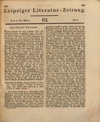 Leipziger Literaturzeitung Donnerstag 4. März 1813