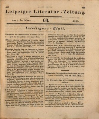 Leipziger Literaturzeitung Freitag 5. März 1813