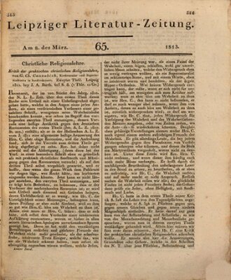 Leipziger Literaturzeitung Montag 8. März 1813