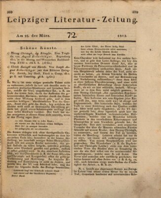 Leipziger Literaturzeitung Dienstag 16. März 1813