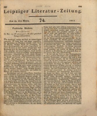 Leipziger Literaturzeitung Donnerstag 18. März 1813