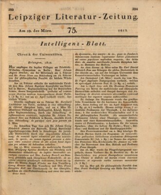 Leipziger Literaturzeitung Freitag 19. März 1813