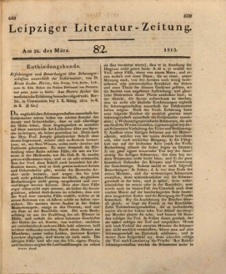 Leipziger Literaturzeitung Freitag 26. März 1813