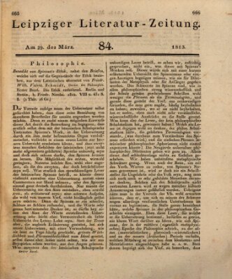 Leipziger Literaturzeitung Montag 29. März 1813