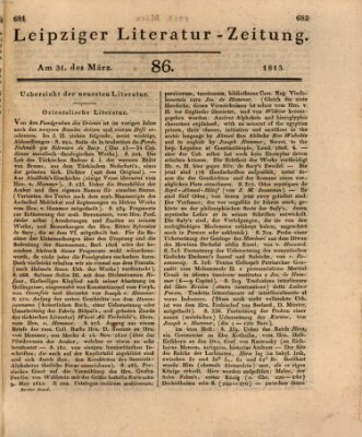 Leipziger Literaturzeitung Mittwoch 31. März 1813