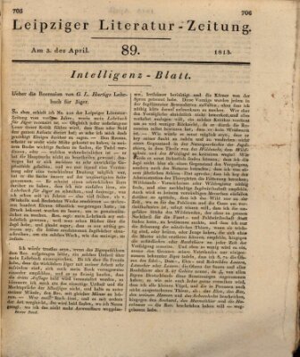 Leipziger Literaturzeitung Samstag 3. April 1813