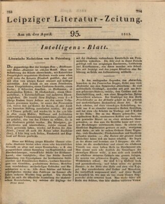 Leipziger Literaturzeitung Samstag 10. April 1813