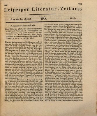 Leipziger Literaturzeitung Montag 12. April 1813