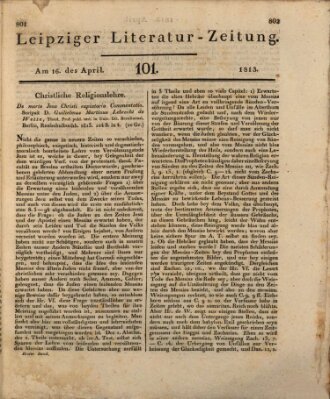 Leipziger Literaturzeitung Freitag 16. April 1813