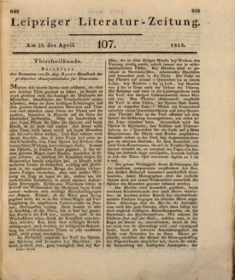 Leipziger Literaturzeitung Freitag 23. April 1813