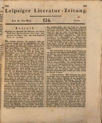 Leipziger Literaturzeitung Mittwoch 12. Mai 1813