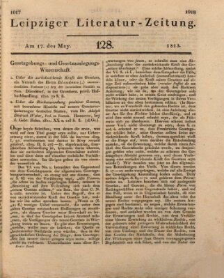 Leipziger Literaturzeitung Montag 17. Mai 1813