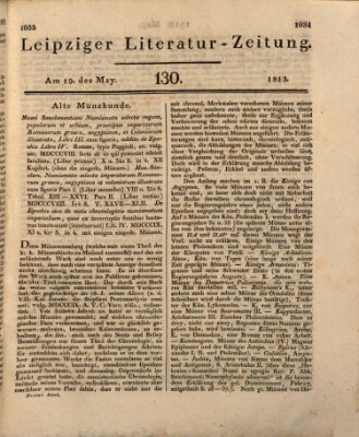 Leipziger Literaturzeitung Mittwoch 19. Mai 1813