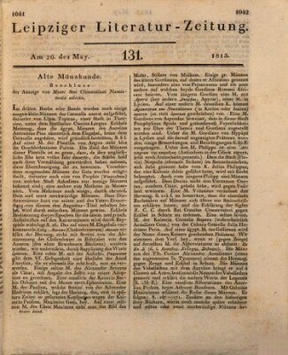 Leipziger Literaturzeitung Donnerstag 20. Mai 1813