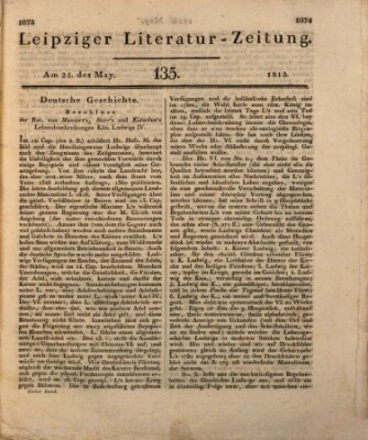 Leipziger Literaturzeitung Dienstag 25. Mai 1813