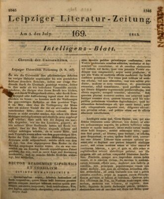 Leipziger Literaturzeitung Samstag 3. Juli 1813