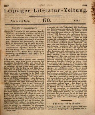 Leipziger Literaturzeitung Montag 5. Juli 1813