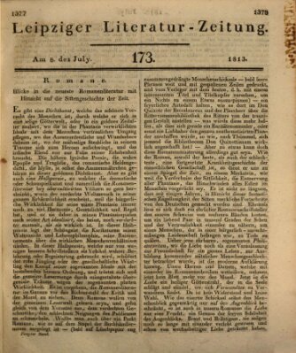 Leipziger Literaturzeitung Donnerstag 8. Juli 1813