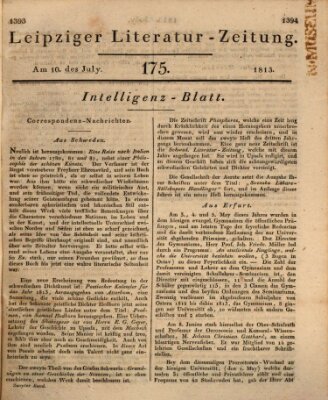 Leipziger Literaturzeitung Samstag 10. Juli 1813