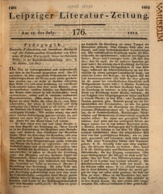 Leipziger Literaturzeitung Montag 12. Juli 1813