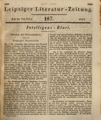 Leipziger Literaturzeitung Samstag 24. Juli 1813