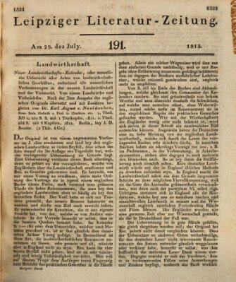 Leipziger Literaturzeitung Freitag 29. Juli 1814