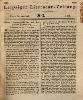 Leipziger Literaturzeitung Montag 9. August 1813