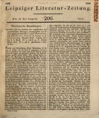 Leipziger Literaturzeitung Montag 16. August 1813