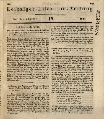 Leipziger Literaturzeitung Mittwoch 19. Januar 1814