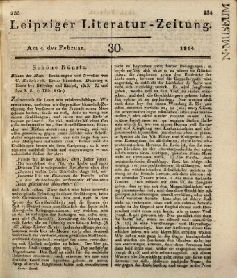 Leipziger Literaturzeitung Freitag 4. Februar 1814